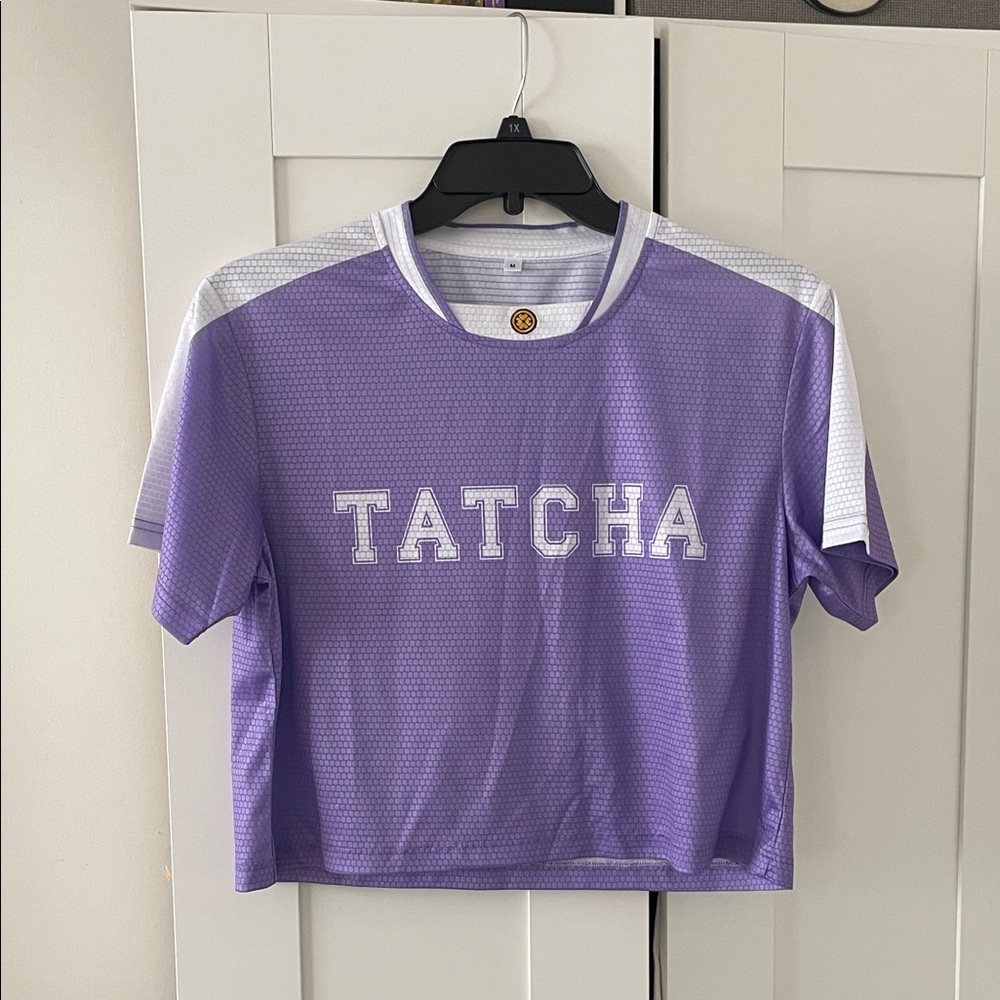 Tatcha Lavender and White Women's Jersey Top